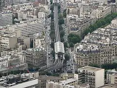 Vue aérienne de la station depuis la tour Montparnasse.