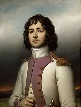 Horace Sébastiani en uniforme de lieutenant du 49e régiment d'infanterie de ligne en 1793. Portrait par Jean-Baptiste Guérin (1783-1855), 1835. Château de Versailles.