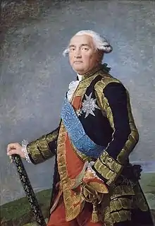 Marquis Philippe Henri de Ségur (1724-1801), maréchal de France et secrétaire d'État à la Guerre de 1780 à 1787. Portrait par Élisabeth Vigée-Lebrun, 1789. château de Versailles.