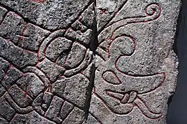 Détail de la pierre runique Sö 274