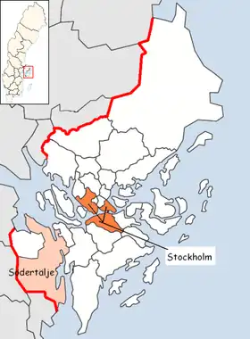 Localisation de Södertälje