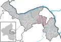 Localisation de Sörgenloch dans la Verbandsgemeide et dans l'arrondissement