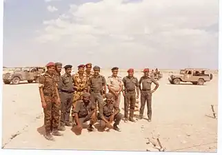 Militaires égyptiens et omanais en manœuvres communes dans le Dhofar en juillet 2007.