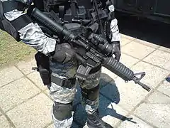 Carabine Colt M4 du SAJ.