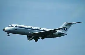 Un McDonnell Douglas DC-9 de SAS similaire à l'appareil impliqué