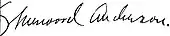 Signature de Sherwood Anderson
