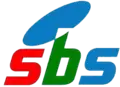 Premier logo de SBS, utilisé de 1990 à 1994.