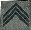 Insigne sergent-chef : tenue de combat - galon de basse visibilité.