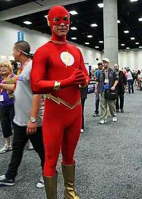 Cosplay de Barry Allen en tant que Flash.