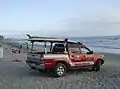 Véhicule des « Lifeguards », sur la plage de Pacific Beach.