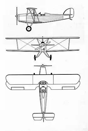 vue en plan de l’avion