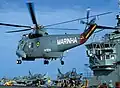 Un SH-3D Sea King à bord en 2003.