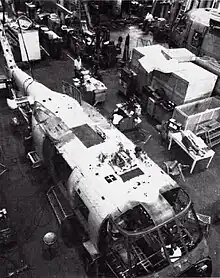 Ligne de production du SH-60 Seahawk à Stratford (Connecticut), en 1980.