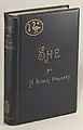 SHE: A History of Adventure : couverture de la 1re édition, 1887.