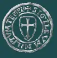 Les maîtres du Poitou ont utilisé ce sceau du milieu du XIIIe siècle jusqu'à la fin de l'ordre.