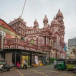 la mosquée "Jami Ul-Alfar", une des plus vieilles de Colombo.