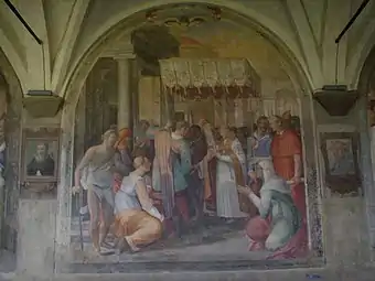 San Domenico porta in processione un'immagine della Madonna, 1582-1585, cloître de Sant'Antonino (Santa Maria Novella)