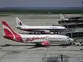 Boeing 737 à l'aéroport international de Kuala Lumpur.