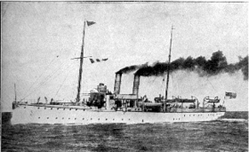 La canonnière allemande SMS Panther lancée en 1901 qui devint célèbre lors du coup d'Agadir