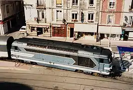 Locomotive BB 67552 en gare de Dieppe-Maritime en 1990.