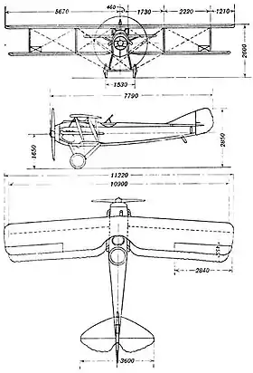 vue en plan de l’avion