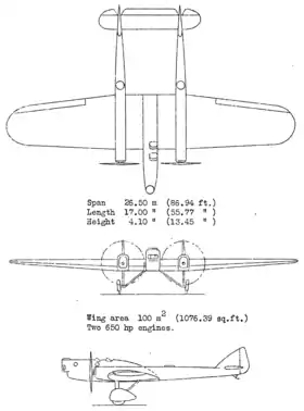 vue en plan de l’avion