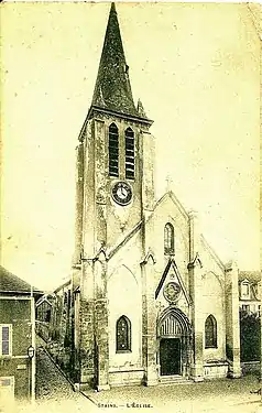 L'église Notre-Dame-de-l'Assomption, carte postale oblitérée en 1903.