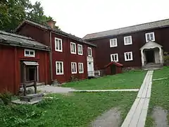 Maisons traditionnelles suédoises au parc Skansen.