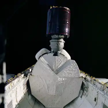 Lancement du satellite SBS-C  au cours de la mission STS-5.