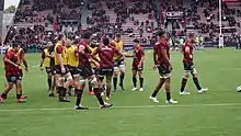 Vue depuis les tribunes du stade Ernest Wallon.