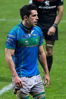 Paul Derbyshire contre le Stade toulousain en H-Cup, en janvier 2013.