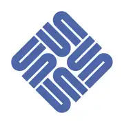 Logo Sun (Microsystems) créé en 1982 par Vaughan Pratt, constitué de lettres tournoyantes.