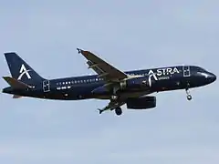 Un Airbus A320 d'Astra Airlines