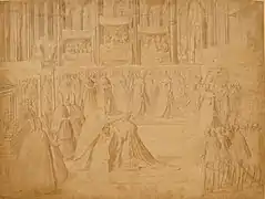 sacre de Henri III par Antoine Caron.