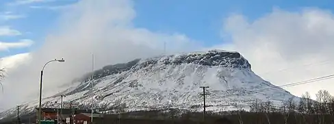 Vue du Saana depuis Kilpisjärvi.