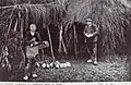 Squiffiec : sabotiers en forêt vers 1910 (carte postale Le Bihan-Vezouet).