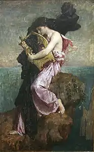Sapho embrassant sa lyre, musée des Beaux-Arts de Brest.