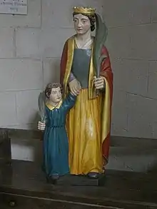 Statues de sainte Tréphine et saint Trémeur.