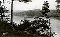 Le lac de Guerlédan vu depuis Saint-Aignan vers 1935.