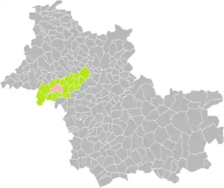 Saint-Amand-Longpré dans l'intercommunalité en 2016.