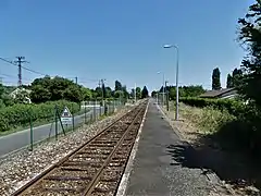 La voie en direction de Bergerac.