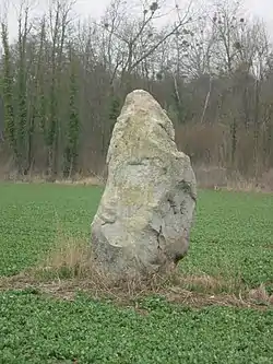 Le menhir de la Grande-Pierre.