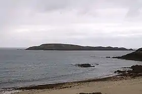 L'île Agot vue de la plage des dunes de Perron