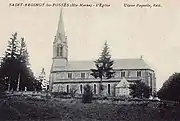Carte postale de l'église vers 1910.