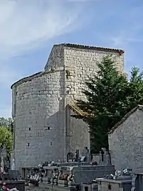 Chevet de l'église : abside et travée du chœur