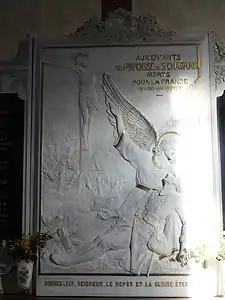 Monument aux morts de l'église Saint-Caprais, Saint-Chabrais.