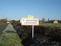 Le panneau d'entrée d’agglomération en 2012.