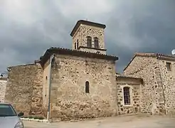 Saint-Clair (Ardèche) église, façade est.