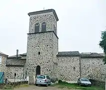 Saint-Clair (Ardèche) église, façade nord.