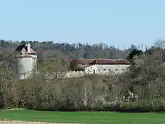 Côté ouest, la tour et les dépendances.